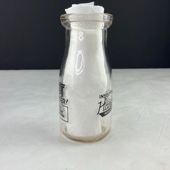 Vintage Hand's Dairy and Creamery Half Pint Milk Bottle Sidney Nebraska 1940s - Picture 5 of 10